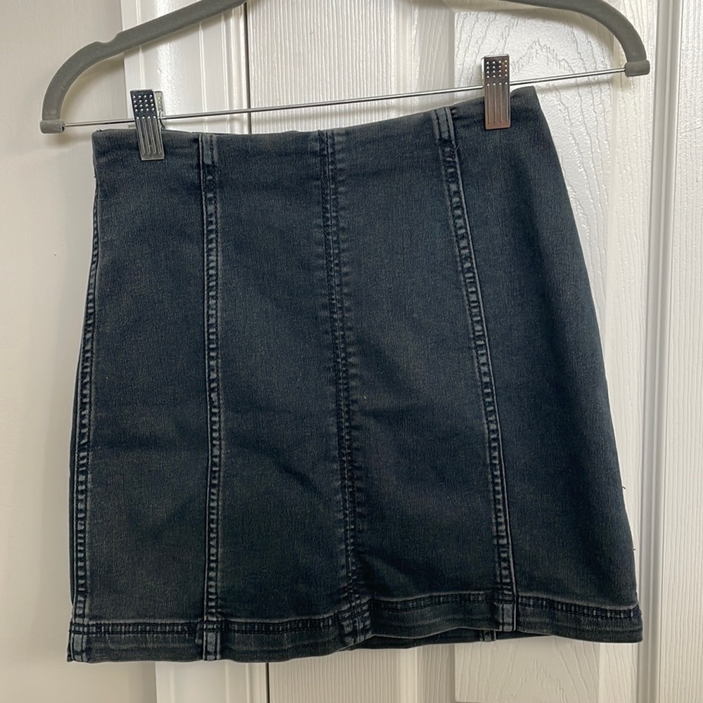 Free People Mini Skirt Jegging-like material
